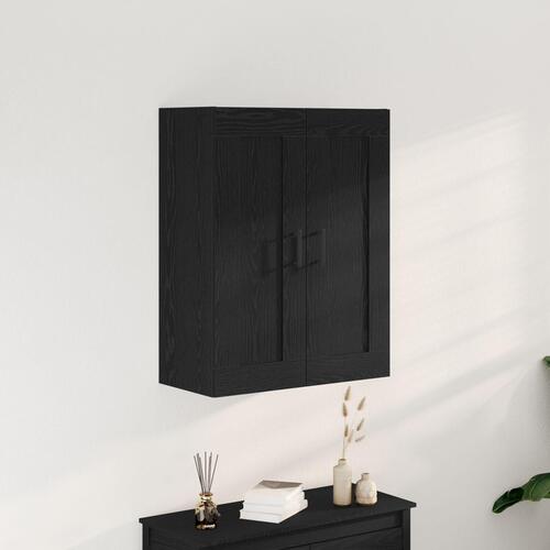 Højskab Sort Eg 69,5x34x90 cm Samlet træ