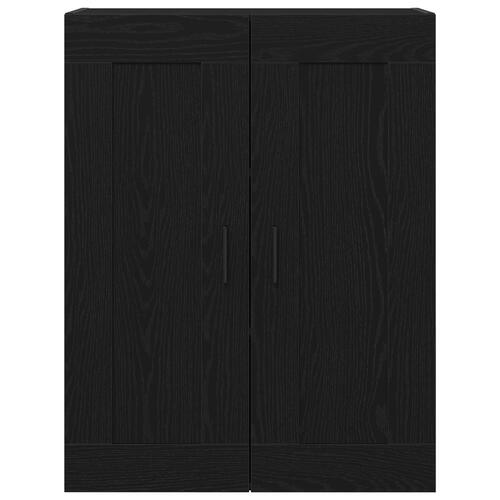 Vægskab Sort Eg 69,5x34x90 cm Konstrueret Træ