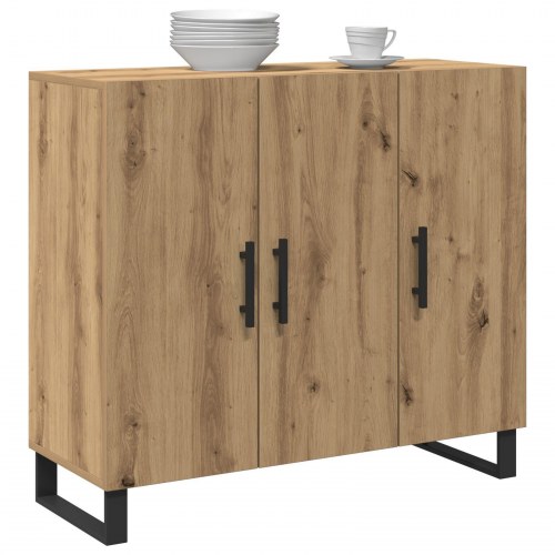 Skab med 3 Døre i Artisan Eg 90x34x80 cm Konstrueret Træ