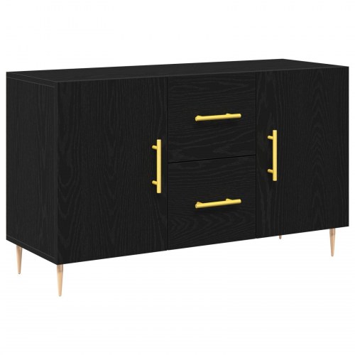 Sideboard Sort Eg 100x36x60 cm Ingeniørtræ