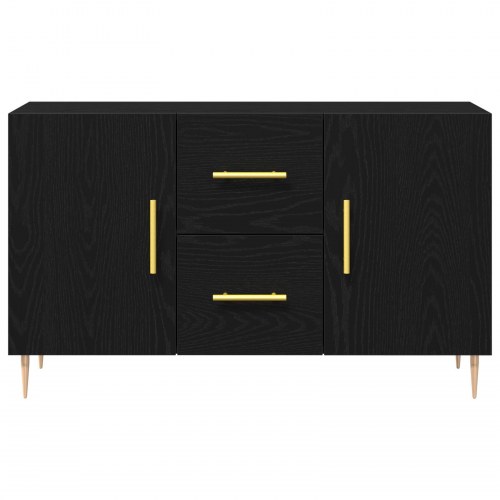 Sideboard Sort Eg 100x36x60 cm Ingeniørtræ