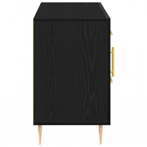 Sideboard Sort Eg 100x36x60 cm Ingeniørtræ