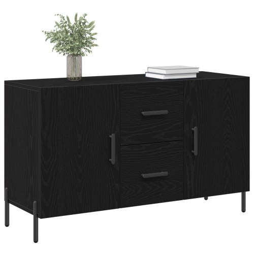 Skab Sort Eg 100x36x60 cm Ingeniørtræ