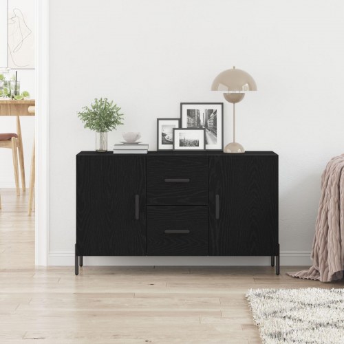 Skab Sort Eg 100x36x60 cm Ingeniørtræ