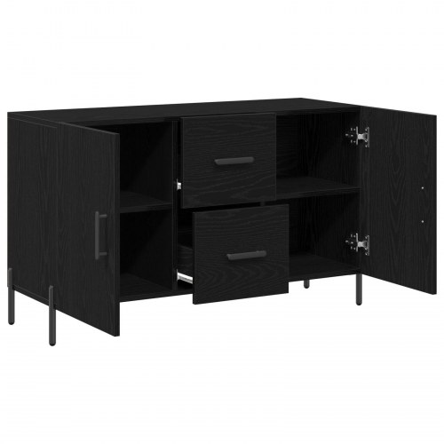 Skab Sort Eg 100x36x60 cm Ingeniørtræ