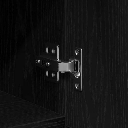 Skab Sort Eg 100x36x60 cm Ingeniørtræ