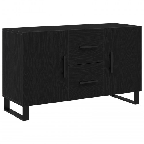 Sideboard Sort Eg 100x36x60 cm Ingeniørtræ