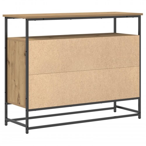 Sideboard Artisan Egetræ 100x35x80 cm Konstrueret Træ og Stål