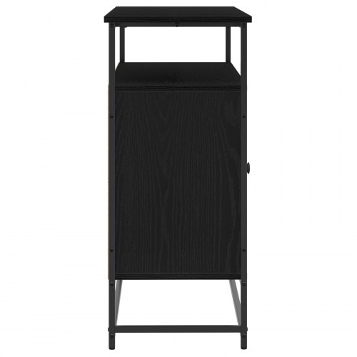 Skab Sort Eg 100x35x80 cm Konstrueret Træ og Stål