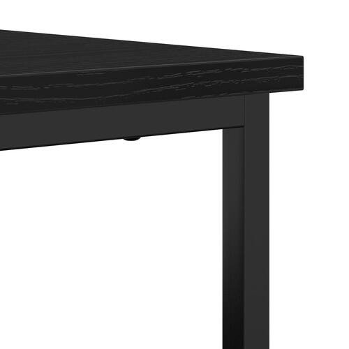Skænk Sort Eg 69x35x80 cm Konstrueret Træ og Stål
