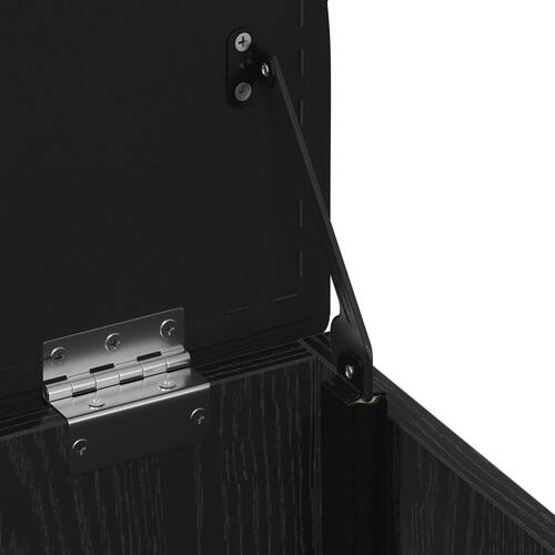 Opbevaringsbænk Sort Eg 40x40x45 cm Ingeniørtræ