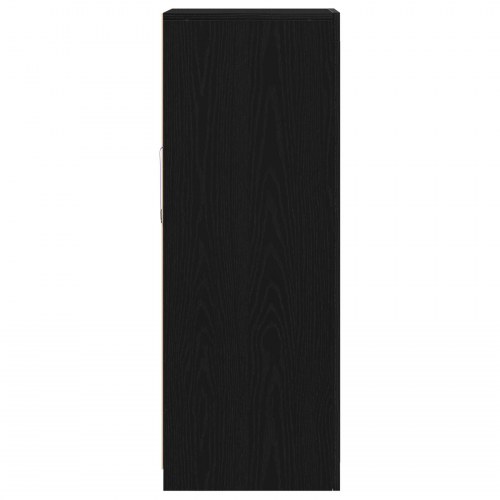 Skab med LED Lys Sort Eg 41x37x100 cm