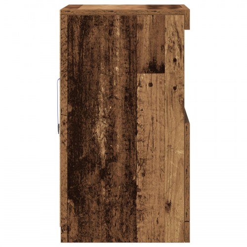 Sideboard med LED Lys Gammelt Træ 41x37x67 cm