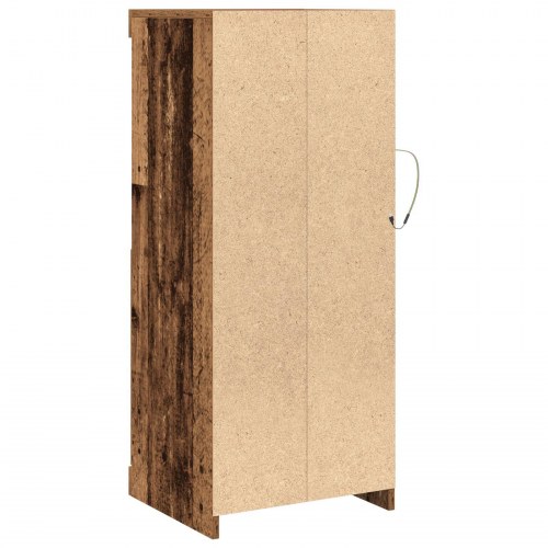 Sideboard med LED-lys Gamle Træ 41x37x100 cm