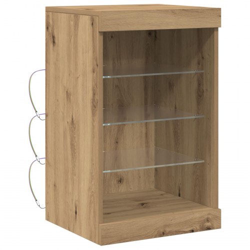 Sideboard med LED-lys Artisan Eg 41x37x67 cm