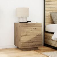 Natbord med LED-lys Artisan Eg 45x40x55 cm