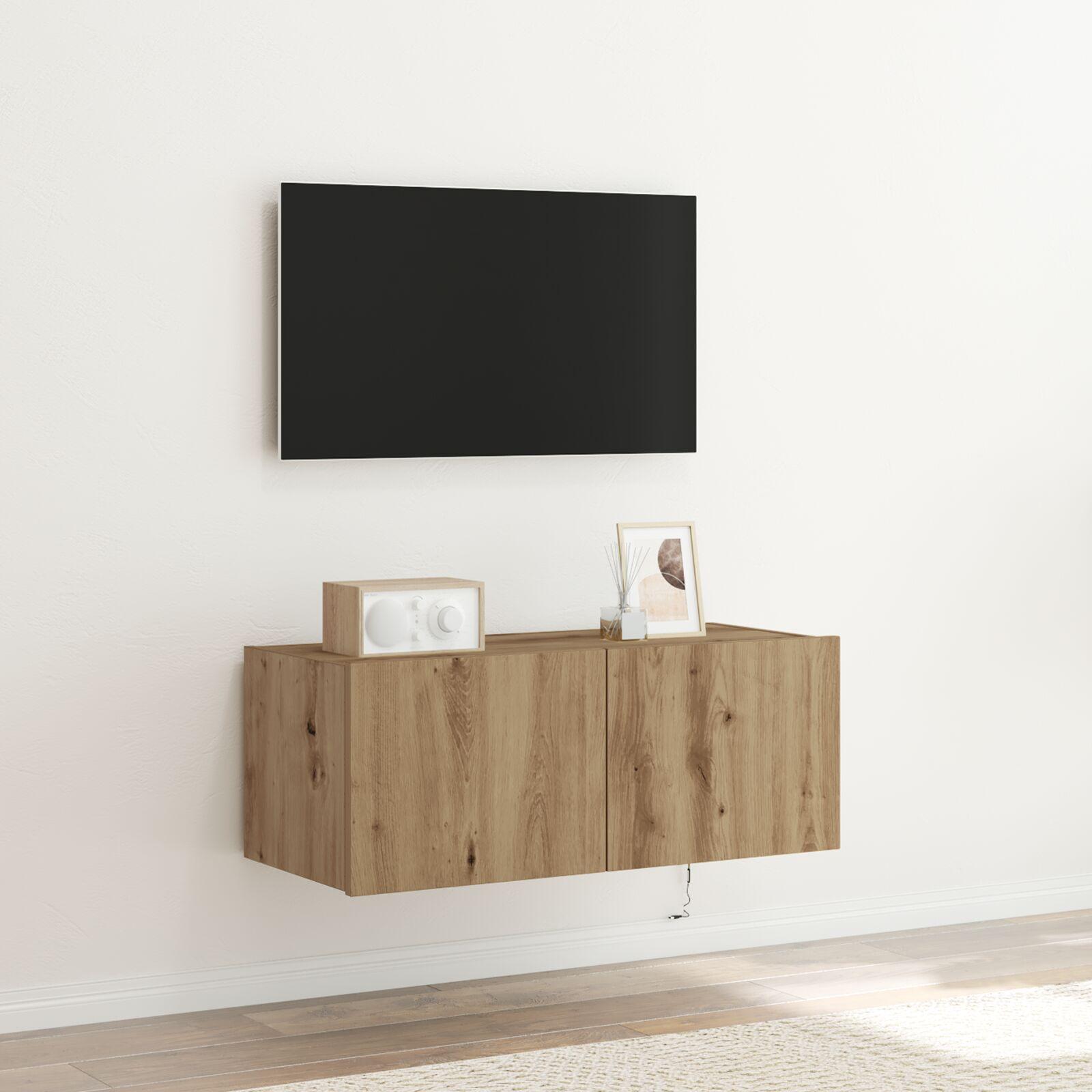 Tv Vægskab Artisan Eg 80 X 35 X 31 Cm Konstrueret Træ