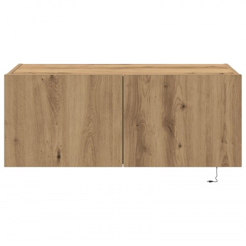 TV Vægskab med LED Lys Artisan Eg 80x35x31 cm