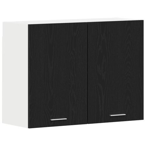 Sort Eg Hængeskab - 80x31x60 cm - Lavet af Konstrueret træ