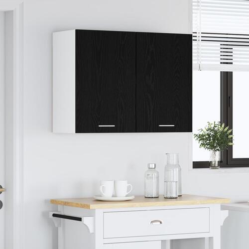Sort Eg Hængeskab - 80x31x60 cm - Lavet af Konstrueret træ