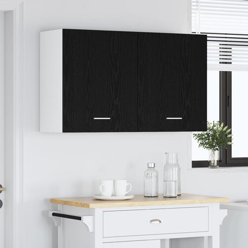 Hængende skabe - 2 pak - Sort eg, 100x31x60 cm - Fremstillet af konstrueret træ