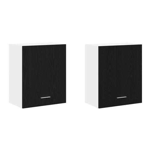Hængende skabe - 2 pak - Sort eg, 100x31x60 cm - Fremstillet af konstrueret træ