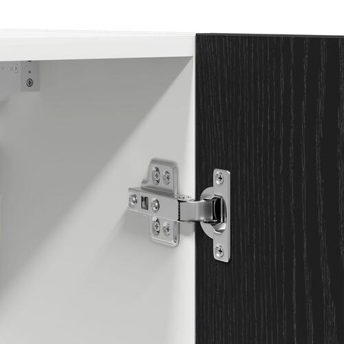 Hængende skabe - 2 pak - Sort eg, 100x31x60 cm - Fremstillet af konstrueret træ