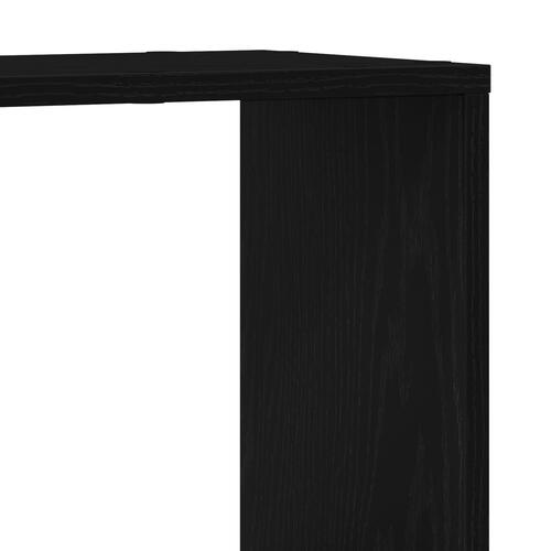 Bogreol Sort Egetræ 100x24x63 cm - Konstrueret Træ