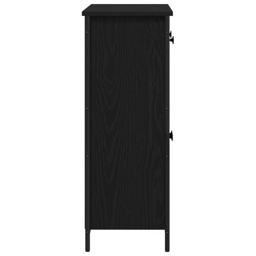 Skabsplade Sort Eg 70x30x80 cm Ingenieret Træ og Stål