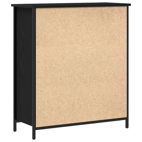 Skabsplade Sort Eg 70x30x80 cm Ingenieret Træ og Stål