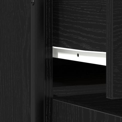 Skabsplade Sort Eg 70x30x80 cm Ingenieret Træ og Stål