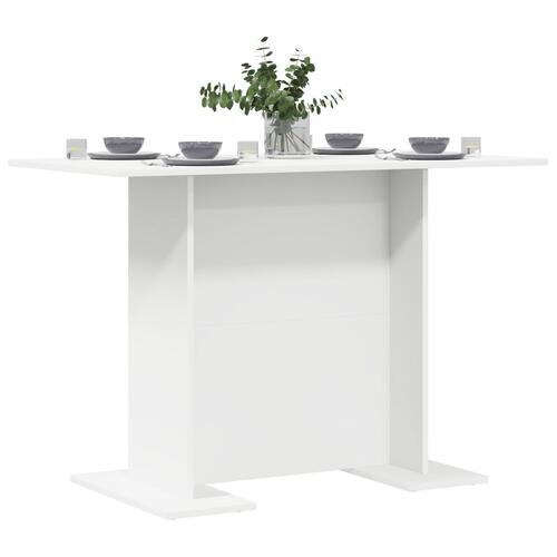 Spisebord Hvid 110x60x75 cm Konstrueret træ