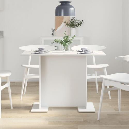 Spisebord Hvid 110x60x75 cm Konstrueret træ