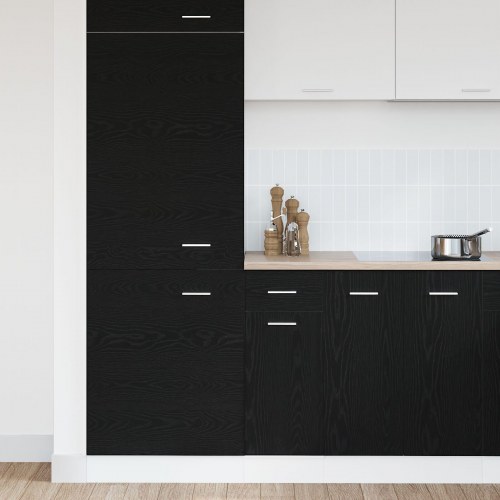 Sort Eg Skuffe Bundskab - 30x46x81.5 cm