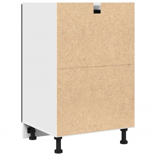 Sort Egetræ Skuffeskab - 50x46x81,5 cm, Lavet med Konstrueret Træ