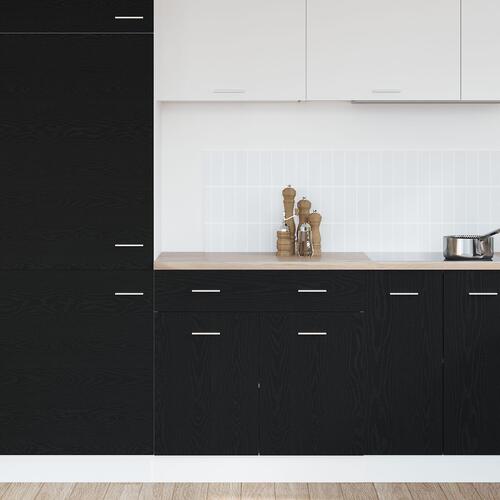 Skab med Skuffe i Sort Eg, 80x46x81.5 cm, Lavet af Konstrueret Træ