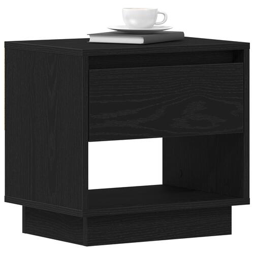 Sengebord Sort Eg 45x34x48 cm Konstrueret Træ