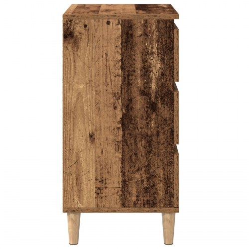 Sengebord Gammelt Træ 40x35x70 cm Ingeniørtræ