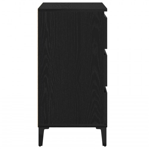 Sengebord Sort Eg 40x35x70 cm Konstrueret træ