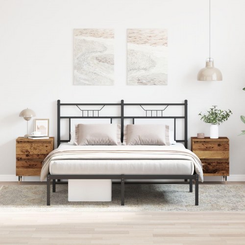 Sengeborde 2 stk. Gammelt træ 40x35x50 cm Ingeniørtræ