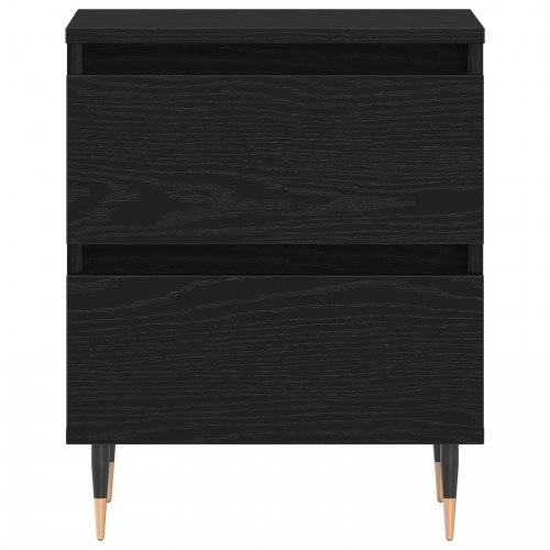 Natskabe 2 stk Sort Eg 40x35x50 cm Ingeniørtræ
