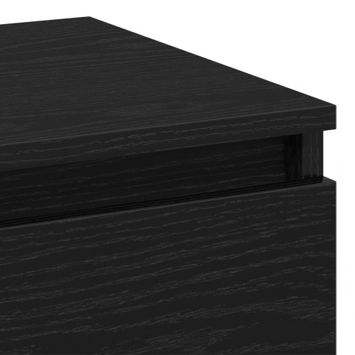 Natskabe 2 stk Sort Eg 40x35x50 cm Ingeniørtræ