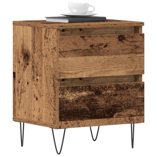 Sengeborde 2 stk Gammelt Træ 40x35x50 cm Ingeniør Træ