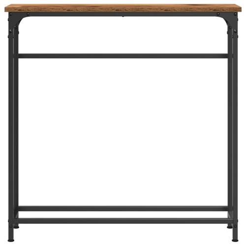 Konsolbord Gamle Træ 75x19,5x75 cm Ingeniørtræ og Stål