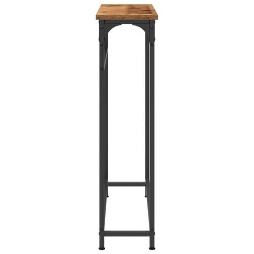 Konsolbord Gamle Træ 75x19,5x75 cm Ingeniørtræ og Stål