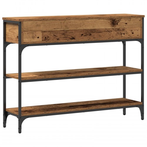 Konsolbord Gamle Træ 100x25x75 cm Ingeniørtræ og Stål