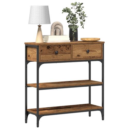 Konsolbord Gamle Træ 72,5x25x75 cm Ingeniørtræ & Stål