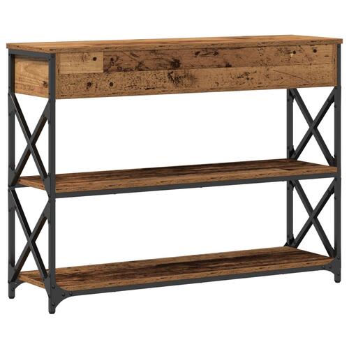 Konsolbord Gamle Træ 100x28x75 cm Ingeniørtræ & Stål