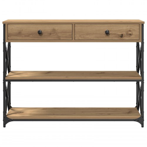 Konsolbord Artisan Egetræ 100x28x75 cm Ingeniørtræ & Stål