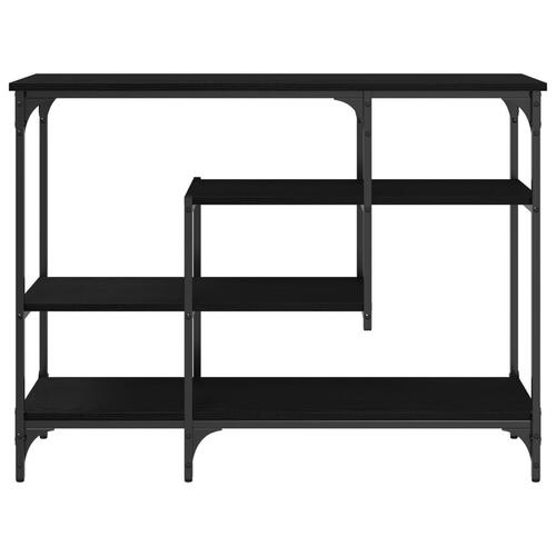 Konsolbord Sort Eg 100x35x75 cm Ingeniørt træ og Stål